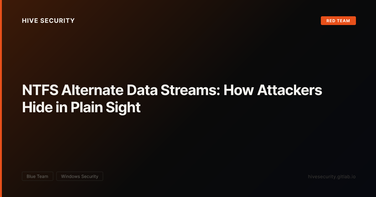 Alternate Data Stream Example NTFS Alternate Data Streams: How Attackers Hide in Plain Sight — Hive ...