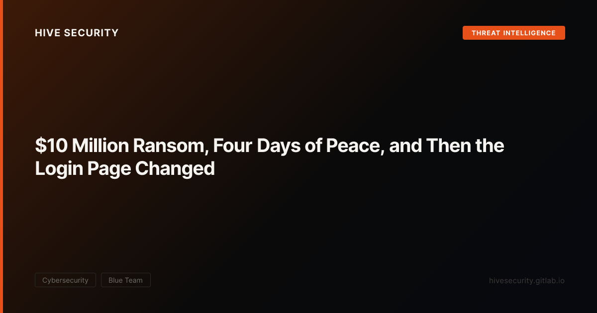 Canvas Ransom $10 Million Ransom, Four Days of Peace, and Then the Login Page Changed ...