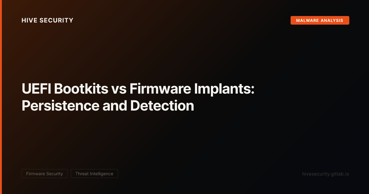 UEFI Bootkits: The Malware That Lives Below Your Operating System ...